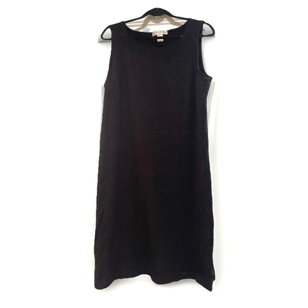 Vintage Eddie‎ Bauer Women's Black Sleeveless Midi Dress Stretch XL